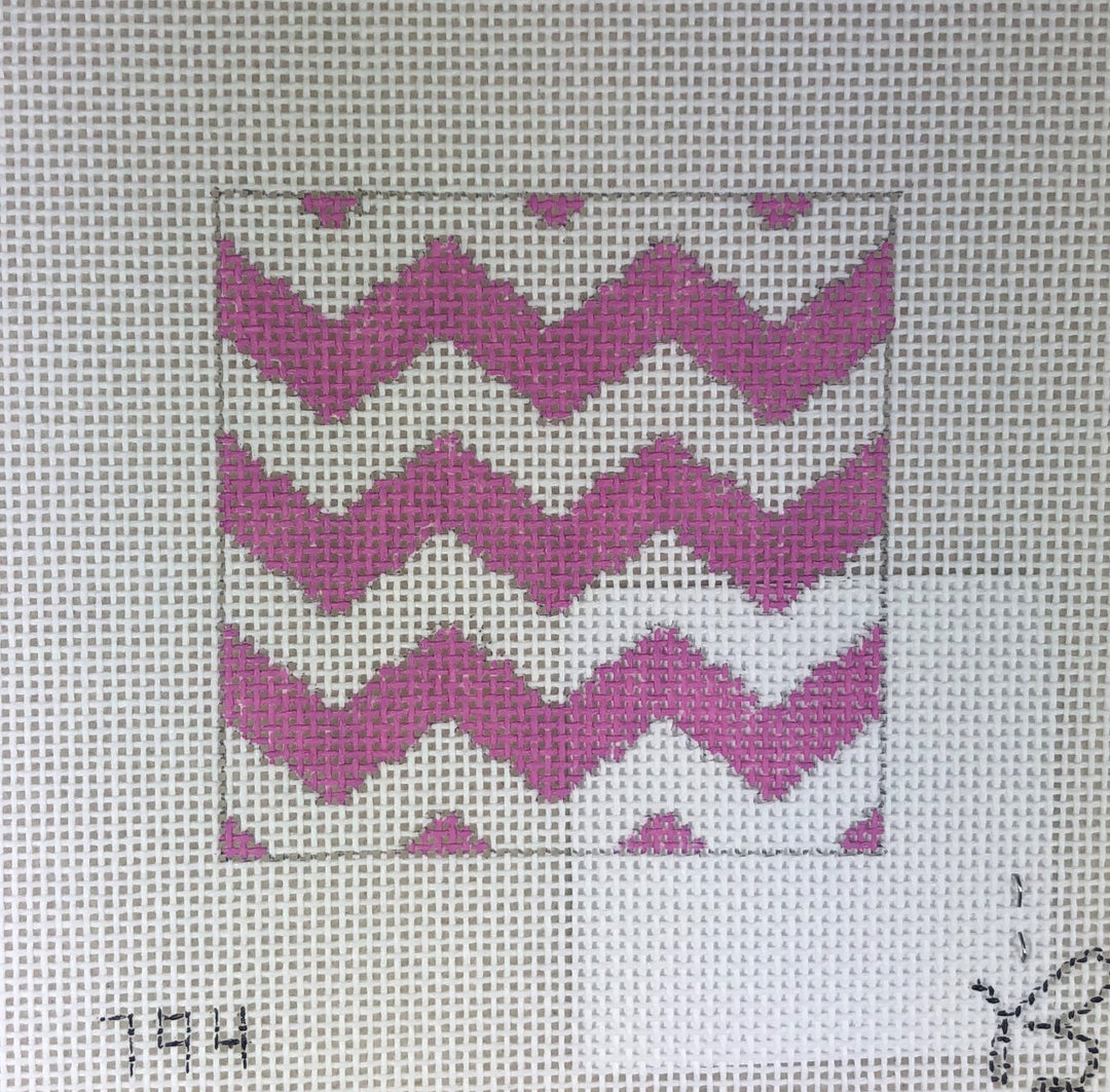 * Beth Grantz Design 120 794PW Chevron, Pink/White