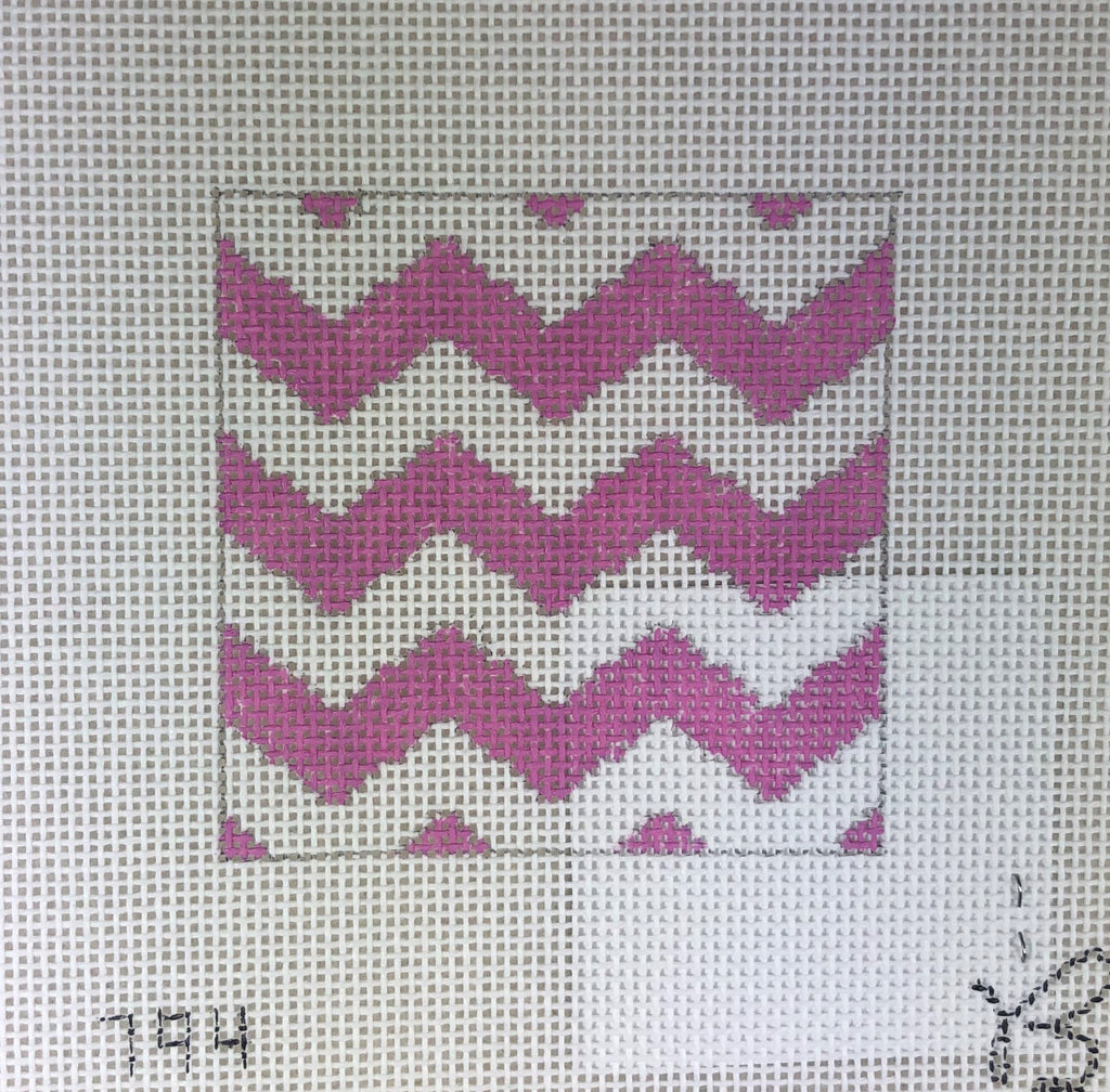 * Beth Grantz Design 120 794PW Chevron, Pink/White
