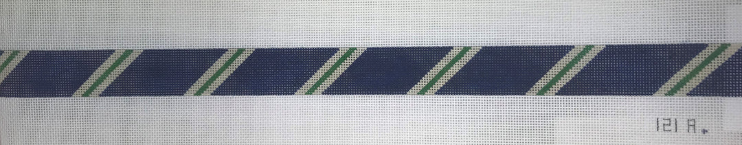 The Meredith Collection 174 Stripe 3-2-3 Navy/Khaki Belt