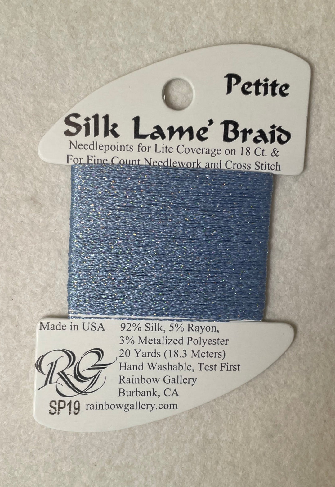 Petite Silk Lame Braid SP19 Antique Blue