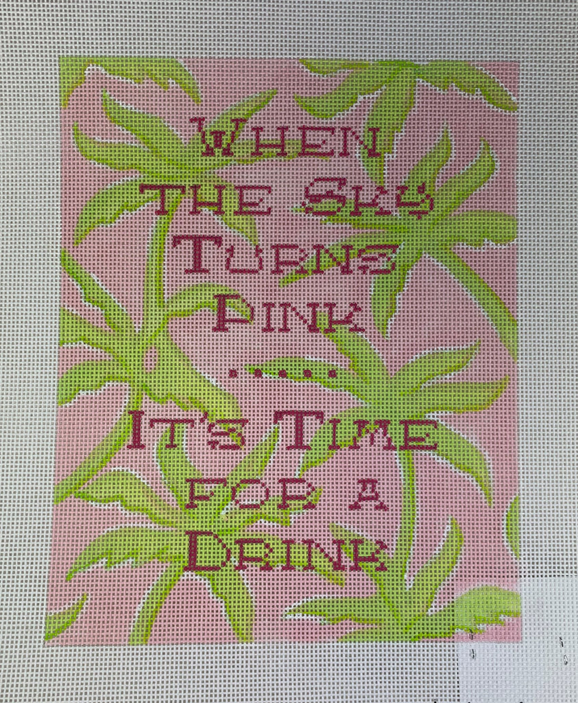 Kate Dickerson Needlepoint SS-10 When the Sky Turns Pink