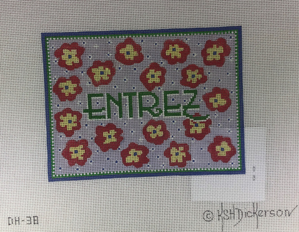Kate Dickerson Needlepoint DH-38 Floral - Periwinkle