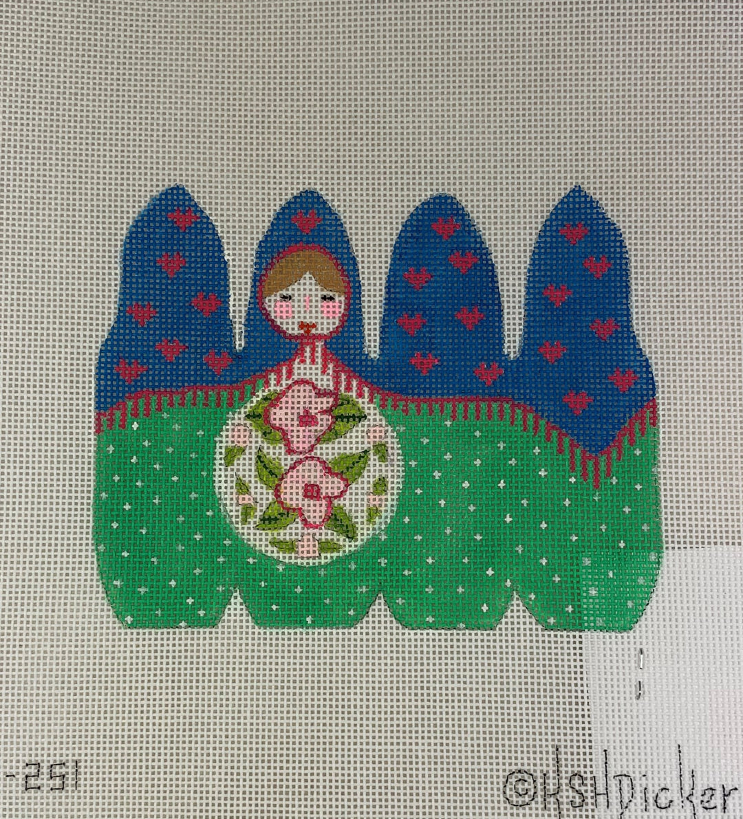 Kate Dickerson Needlepoint SST- 251 Matryoshka Doll