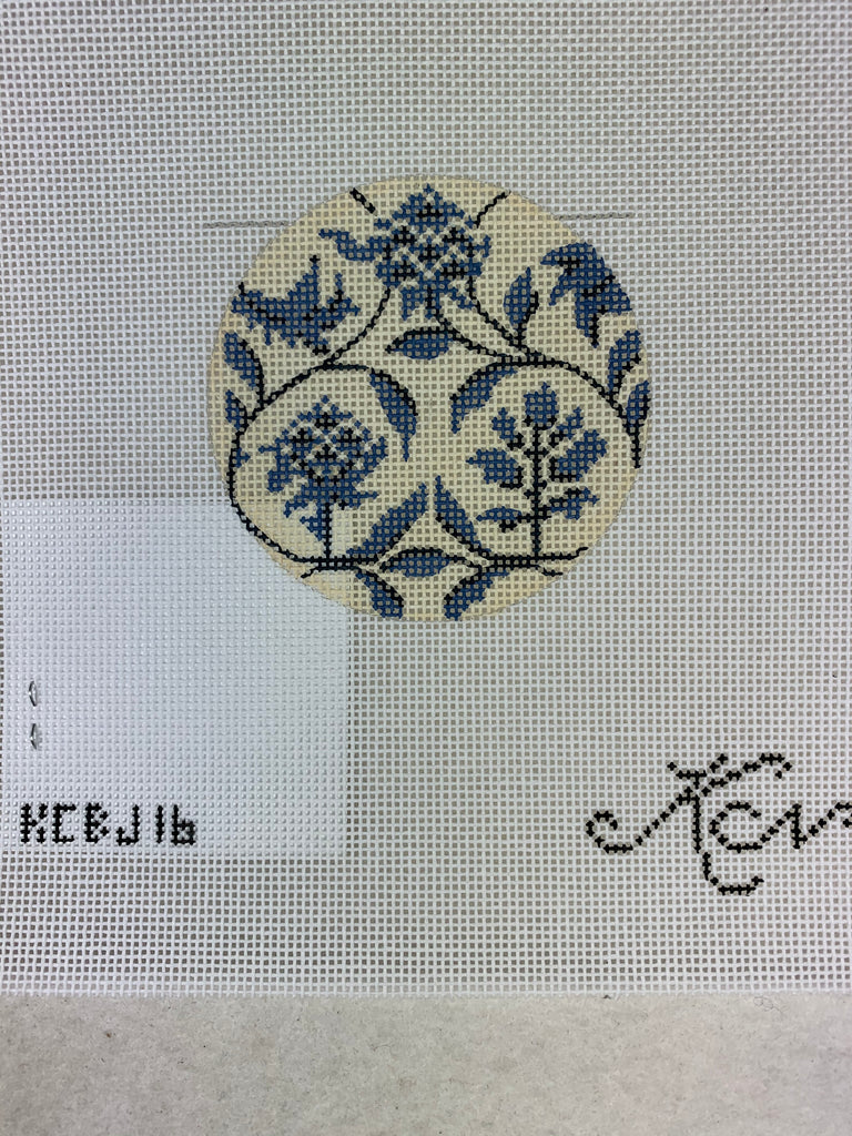 Kelly Clark Studio KCBJ16 Blue Toile Round