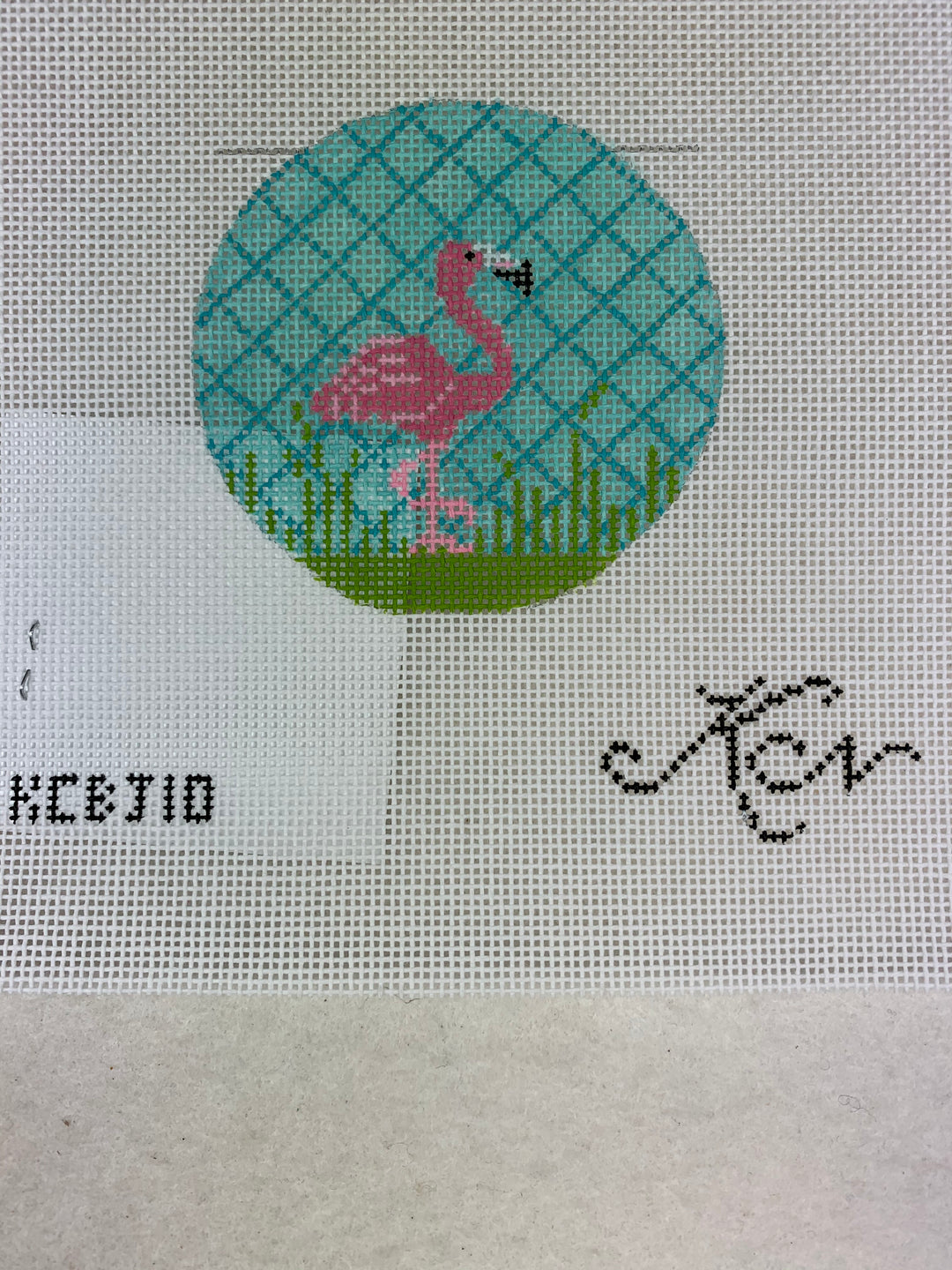 * Kelly Clark Studio KBC-J10 Pink Flamingo Round