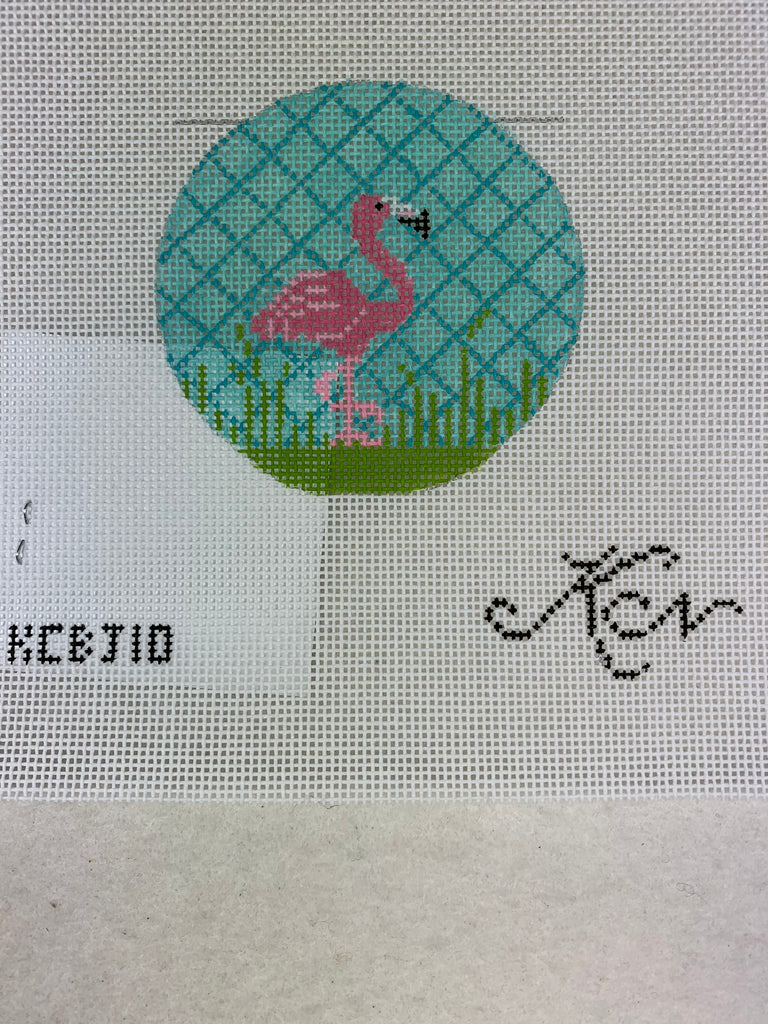 * Kelly Clark Studio KBC-J10 Pink Flamingo Round