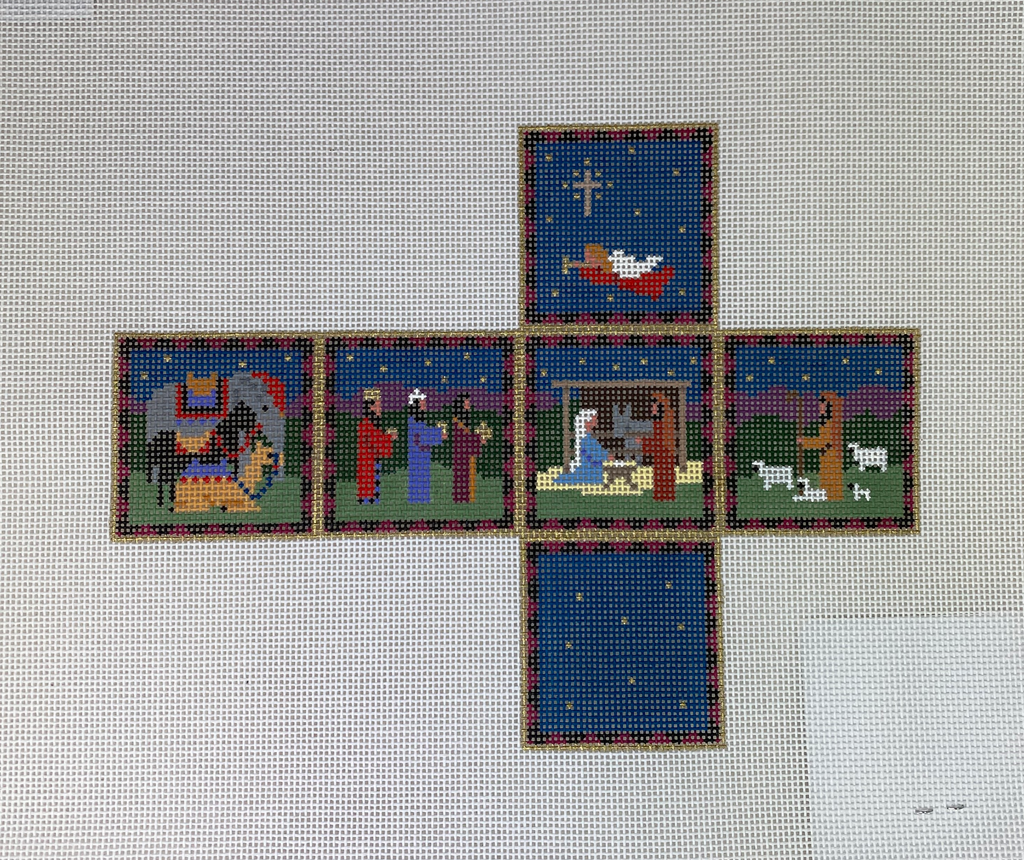 Susan Roberts Needlepoint 0205-18 Nativity Cube