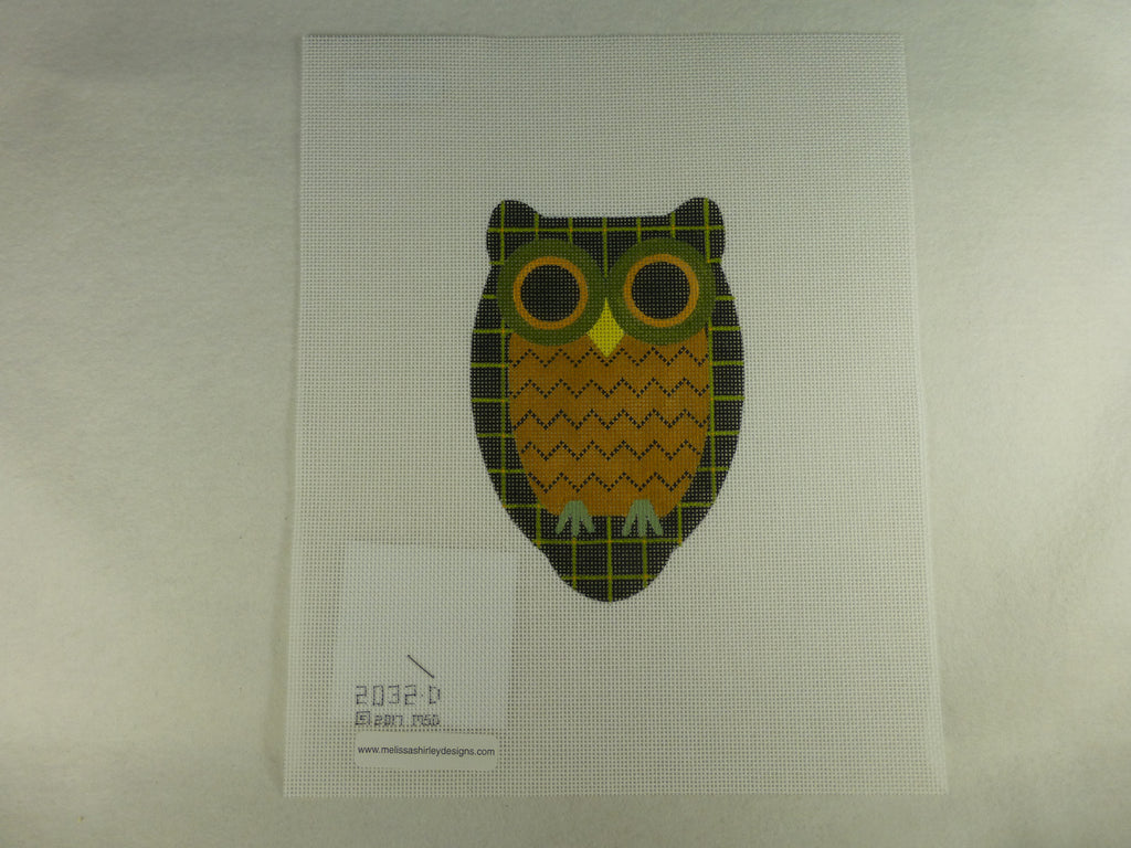 *SALE Melissa Shirley 2032D Ric/Rac Windowpane Owl