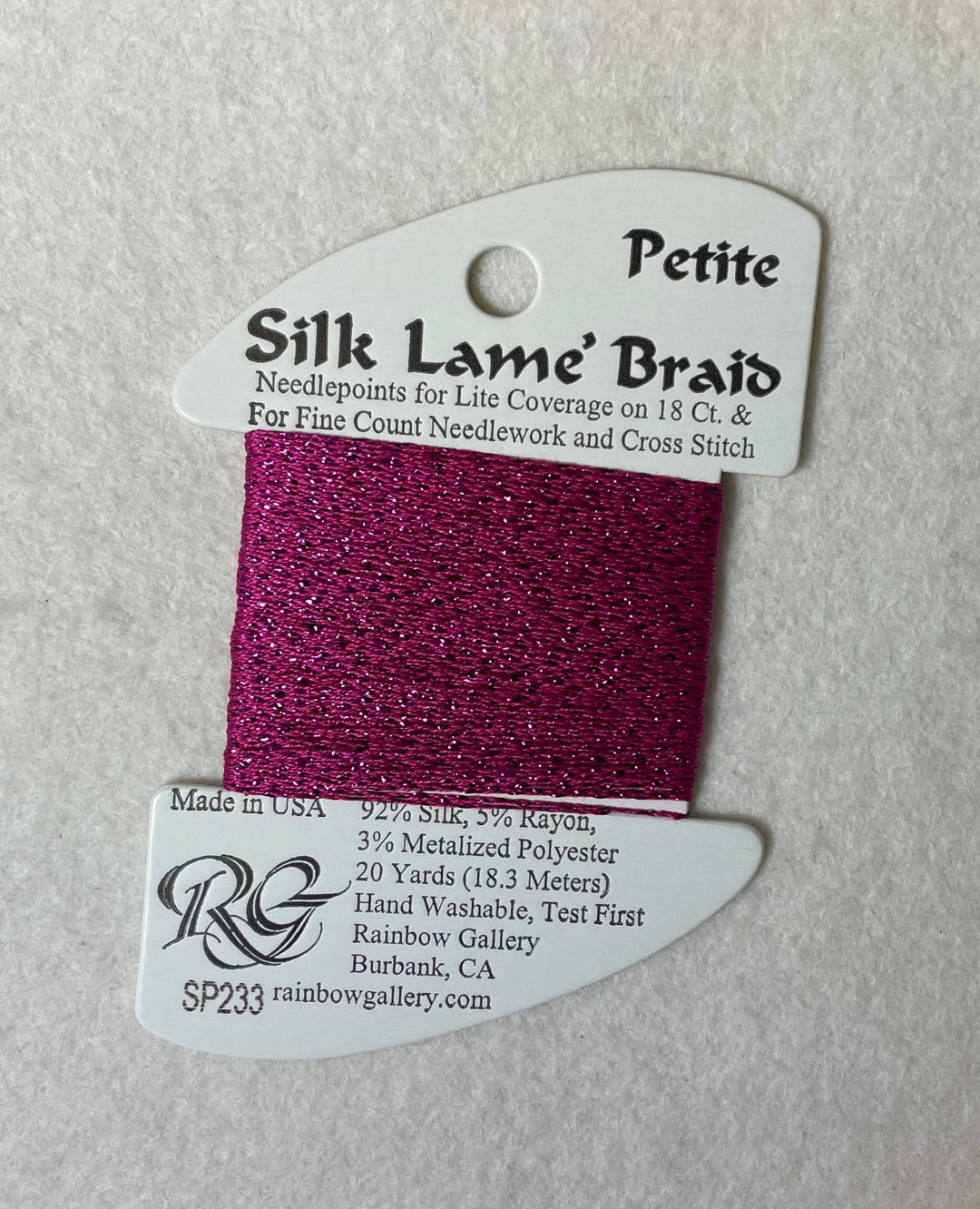 Petite Silk Lame Braid SP233 Festival Fuchsia
