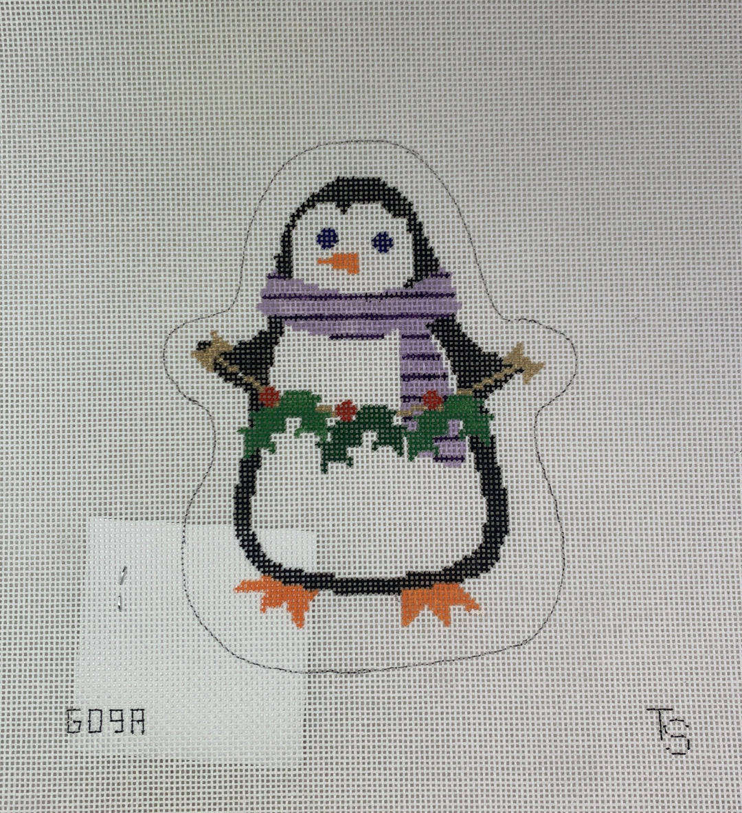 Two Sisters Needlepoint G02A Penguin Trees
