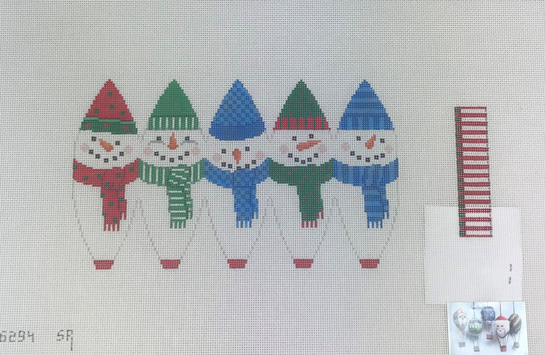 * Susan Roberts Needlepoint Designs 6294 Snowman Hot Air Balloon
