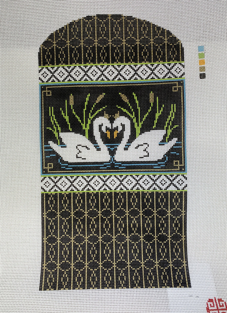 * Jenny Henry PSJH003 Swans with Geometric