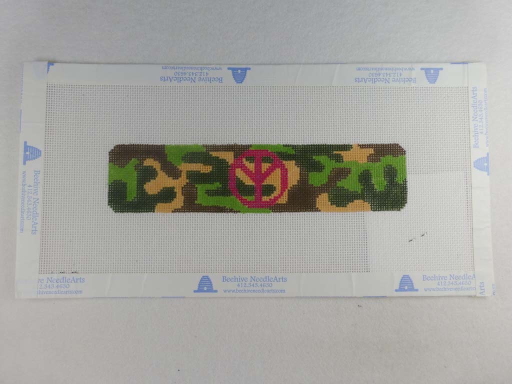 Clara Wells Needlepoint CLC168 Camo Peace Cuff
