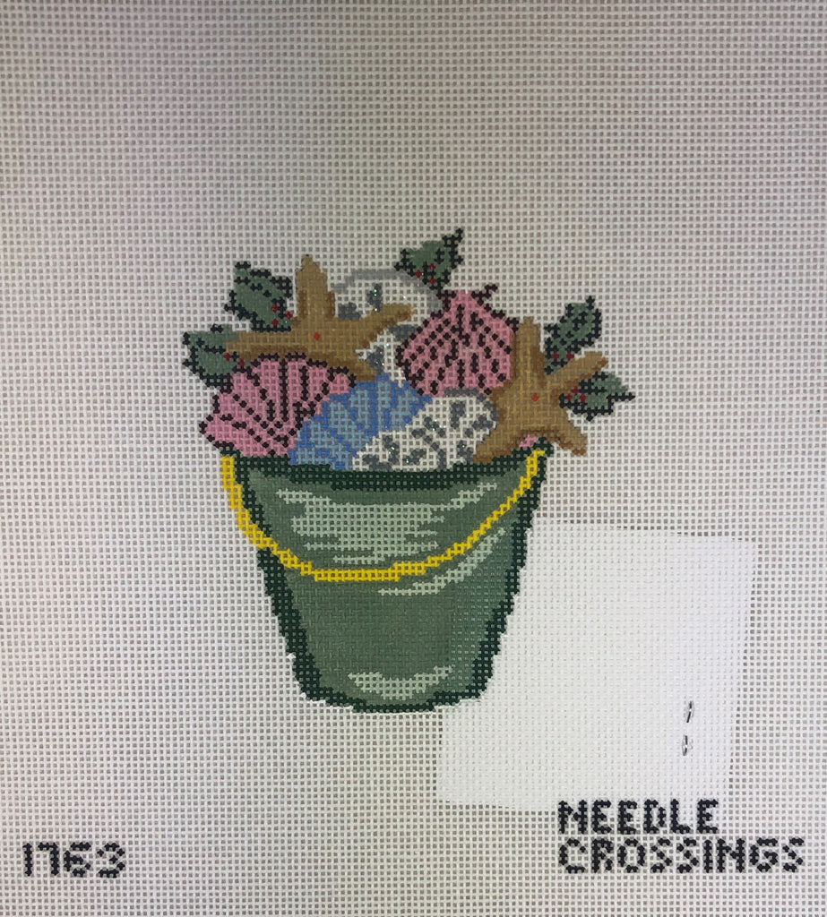 Needle Crossings NC1763 Holly & Shells Bucket