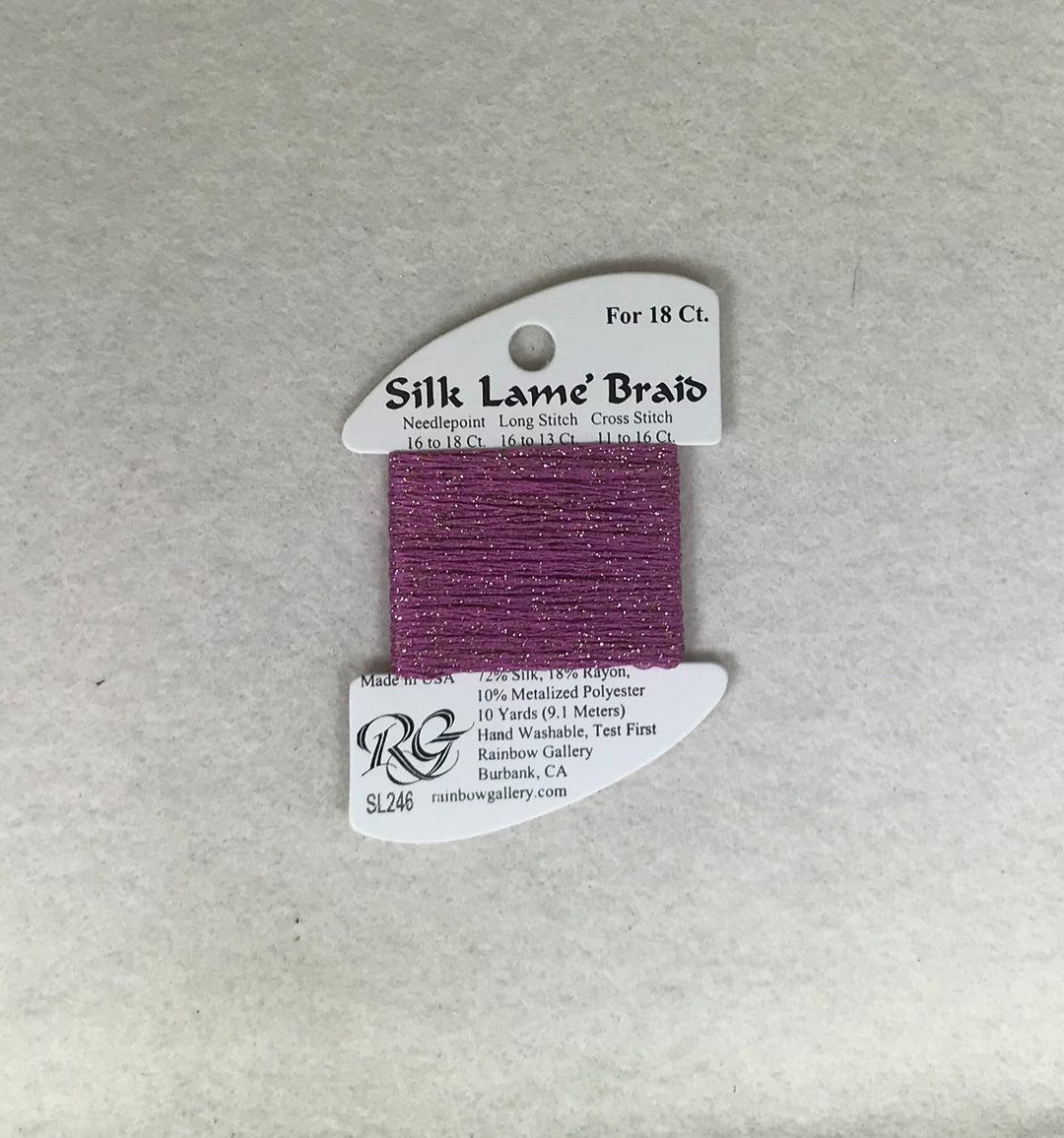 Silk Lame Braid SL246 Vintage Wine