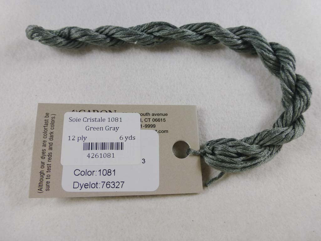 Soie Cristale 1081 Green Gray by Caron Collection From Beehive Needle Arts
