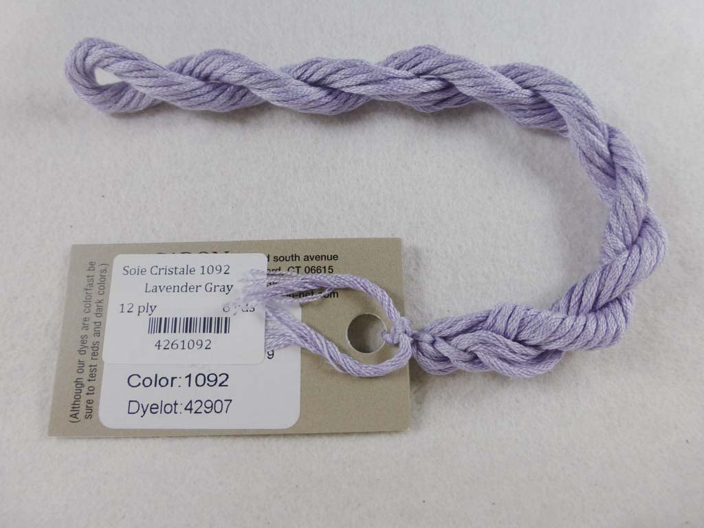 Soie Cristale 1092 Lavender Gray by Caron Collection From Beehive Needle Arts