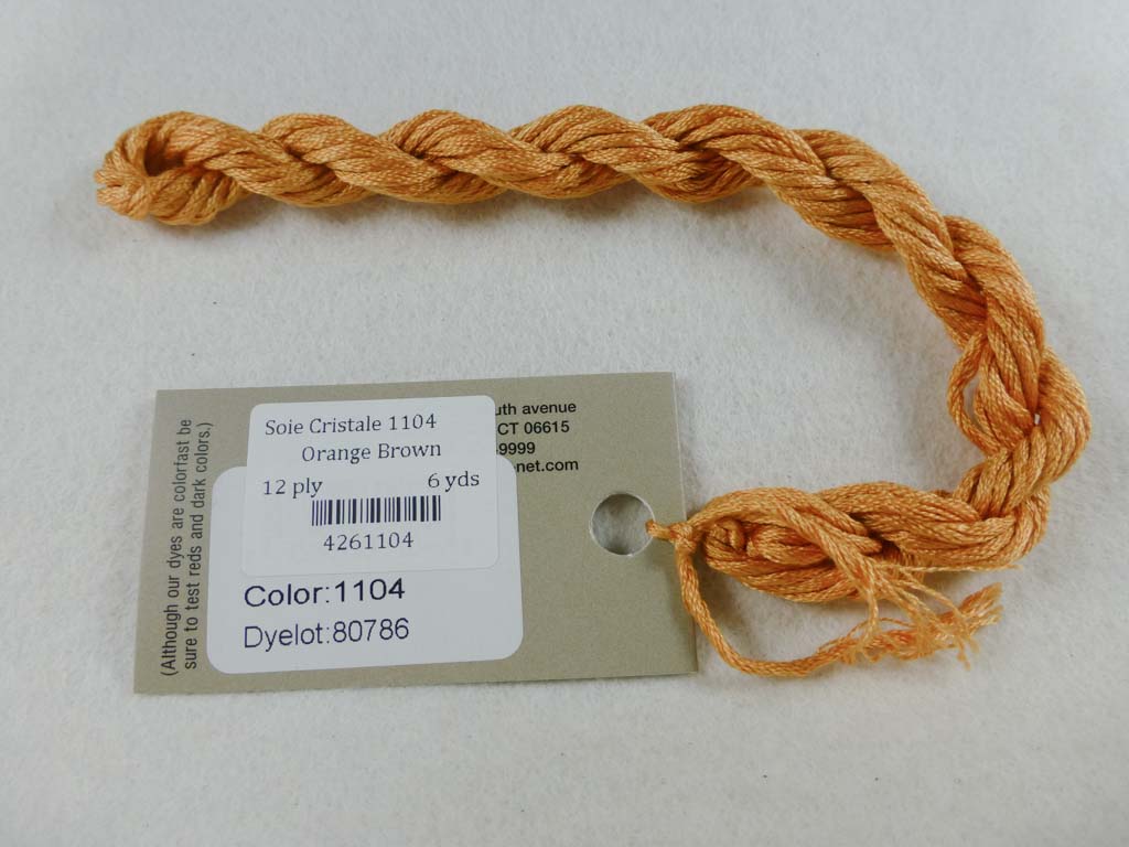 Soie Cristale 1104 Orange Brown by Caron Collection From Beehive Needle Arts