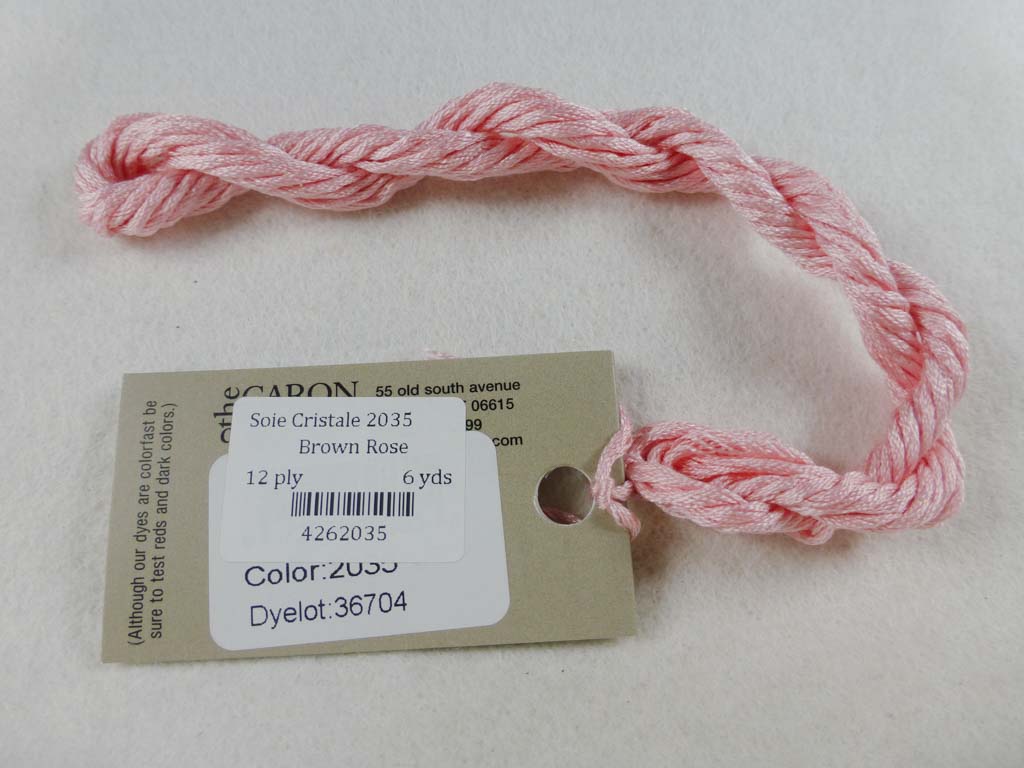 Soie Cristale 2035 Brown Rose by Caron Collection From Beehive Needle Arts