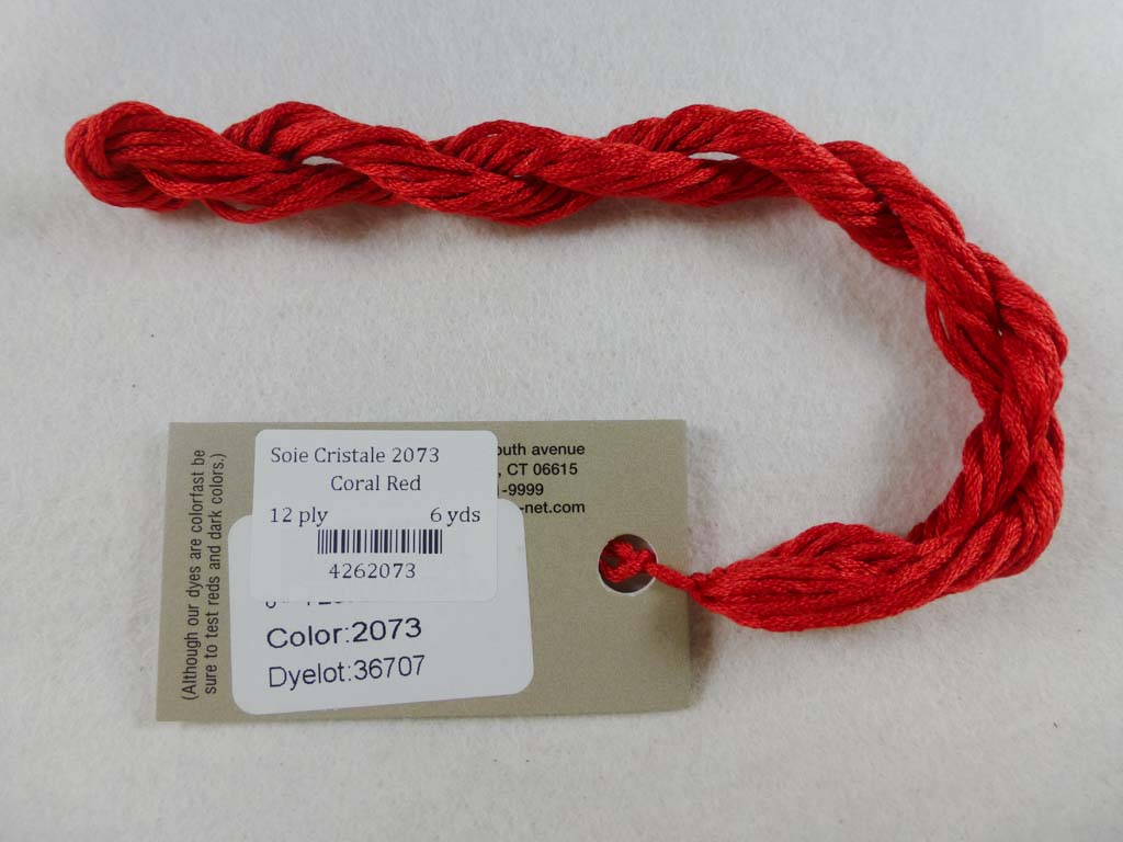 Soie Cristale 2073 Coral Red by Caron Collection From Beehive Needle Arts