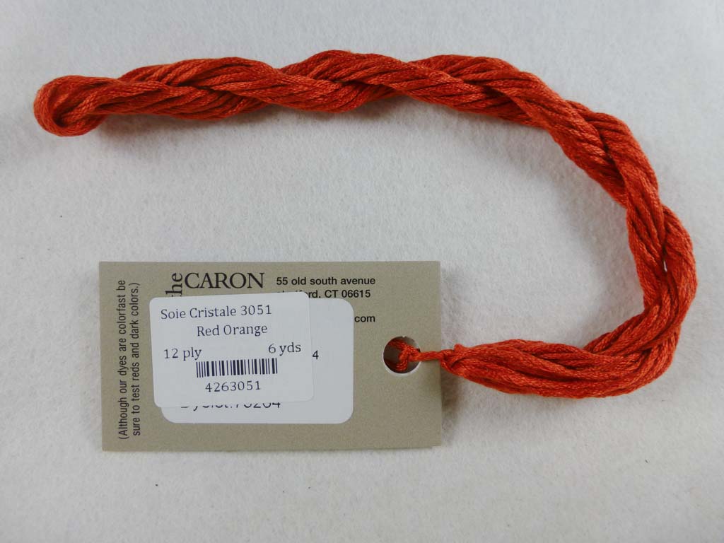 Soie Cristale 3051 Red Orange by Caron Collection From Beehive Needle Arts