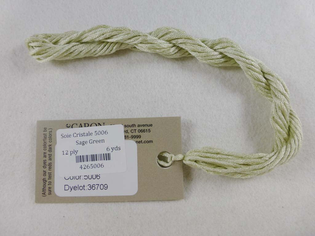 Soie Cristale 5006 Sage Green by Caron Collection From Beehive Needle Arts