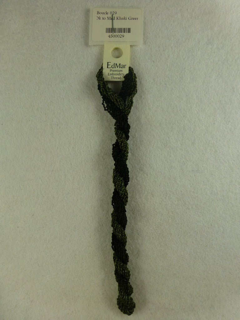 Boucle 029 Dk to Med Khaki Green