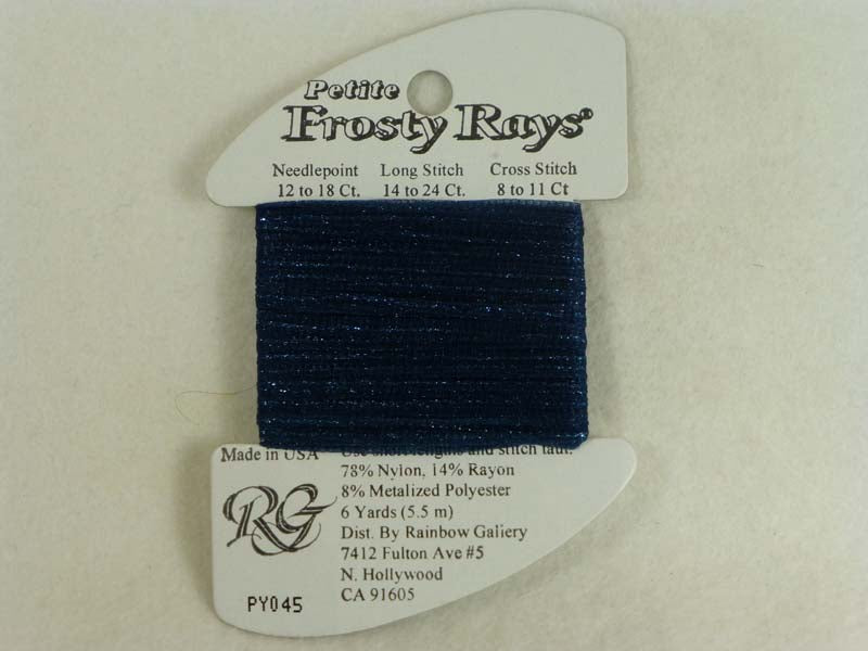 Petite Frosty Rays PY045 Dark Antique Blue Gloss