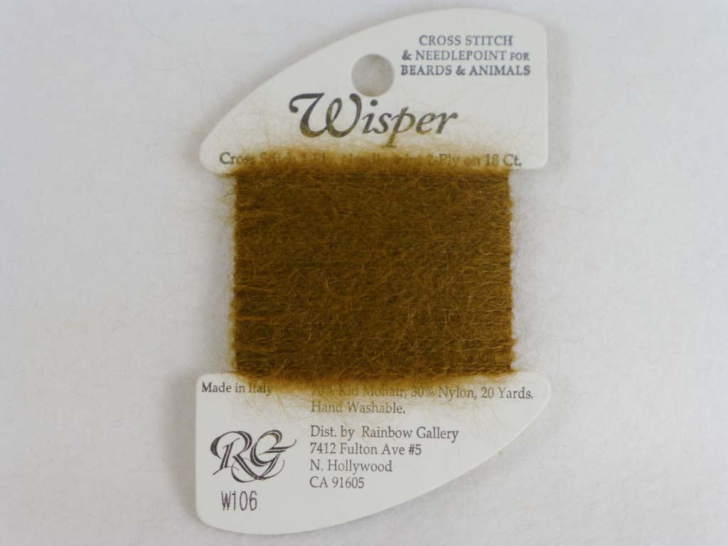 Wisper W106 Dark Hazelnut by Rainbow Gallery From Beehive Needle Arts
