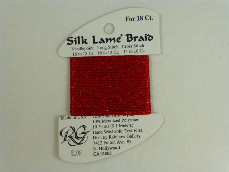 Silk Lame Braid SL08 Red