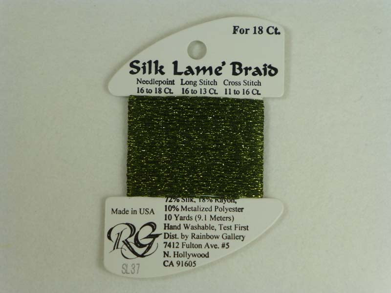 Silk Lame Braid SL37 Dark Avocado