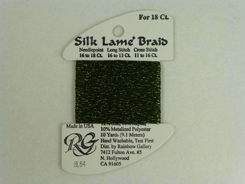 Silk Lame Braid SL64 Deep Avocado