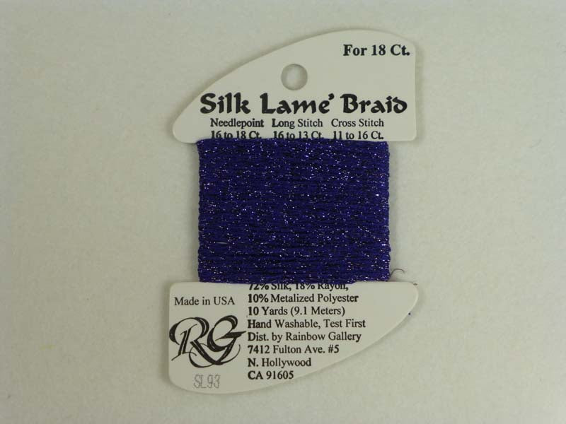 Silk Lame Braid SL93 Dark Periwinkle