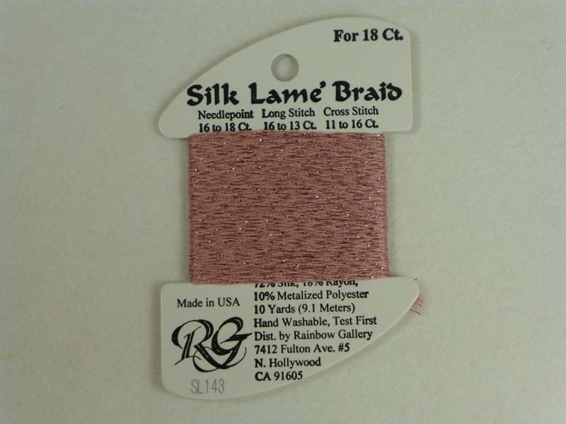 Silk Lame Braid SL143 Cameo Pink