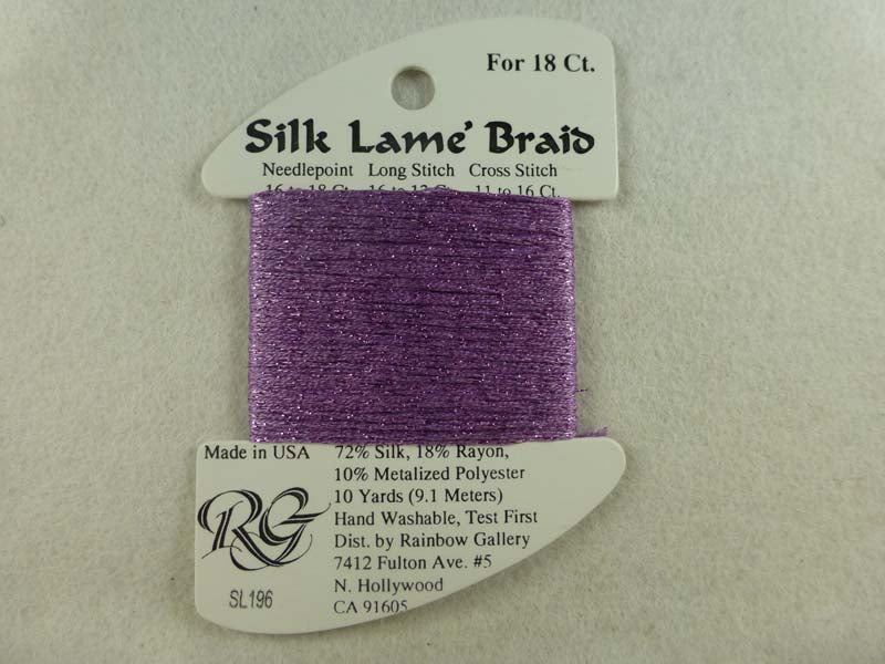 Silk Lame Braid SL196 Orchid Mist