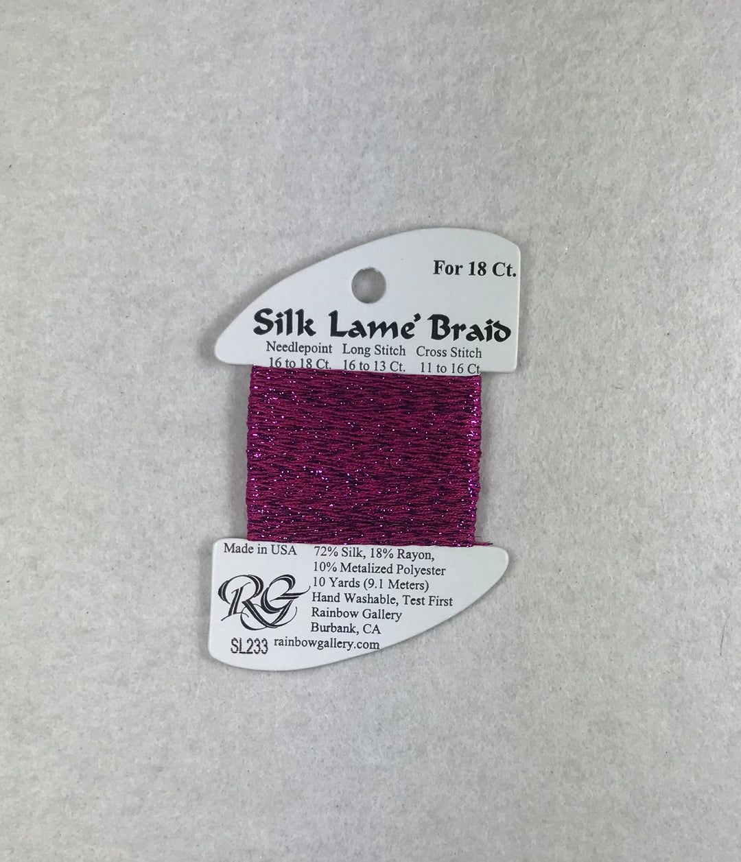 Silk Lame Braid SL233 Festival Fuchsia