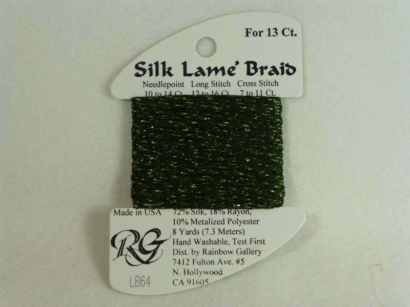 Silk Lame Braid LB64 Deep Avocado