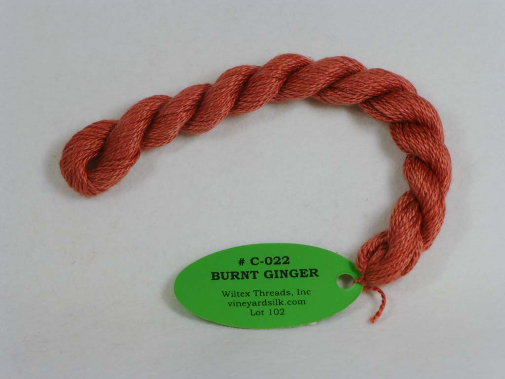 Vineyard Silk Classic 022 Burnt Ginger by Wiltex Threads From Beehive Needle Arts