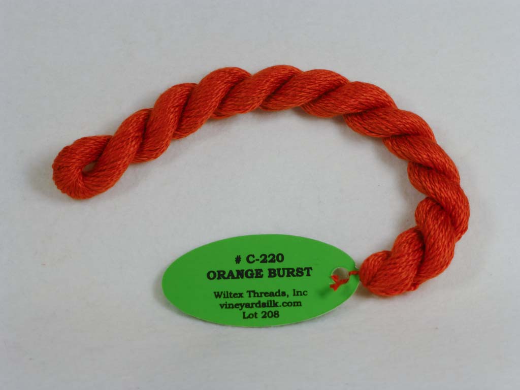 Vineyard Silk Classic 220 Orange Burst by Wiltex Threads From Beehive Needle Arts