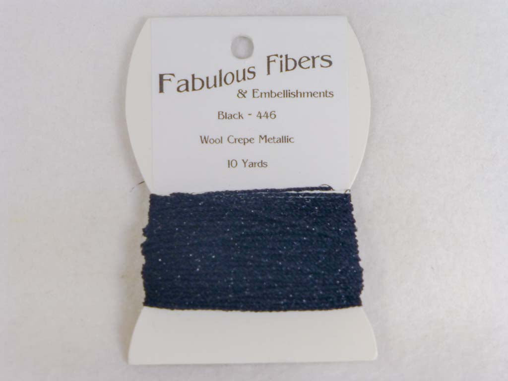 Wool Crepe Metallic 446 Black