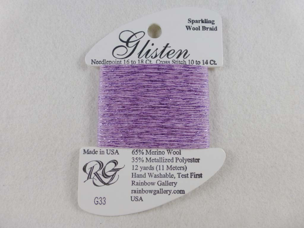 Glisten G33 Sheer Lilac by Rainbow Gallery From Beehive Needle Arts