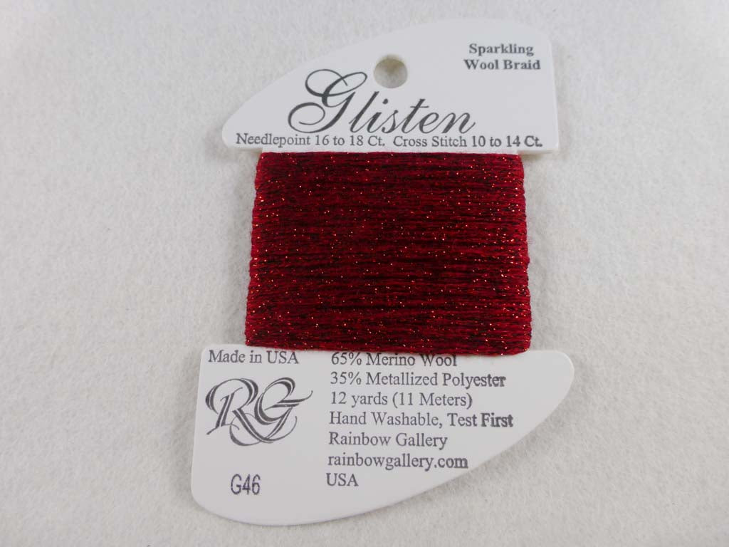 Glisten G46 Crimson by Rainbow Gallery From Beehive Needle Arts