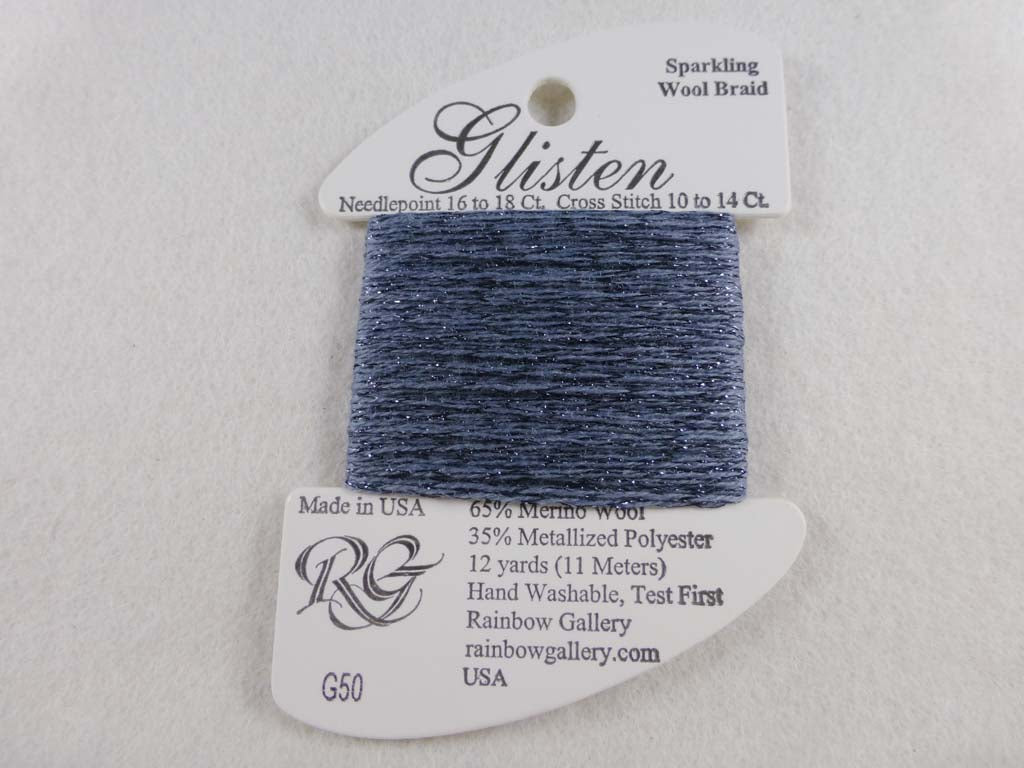 Glisten G50 Stonewash by Rainbow Gallery From Beehive Needle Arts