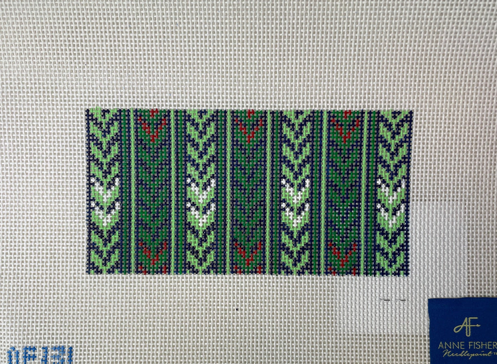 * Anne Fisher Needlepoint AF131 Navy Vine 3x6 insert