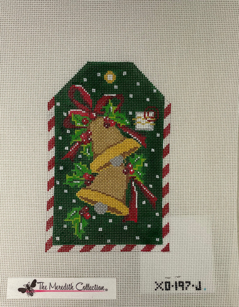 * Meredith Collection XO197J Golden Bells and Holly Tag
