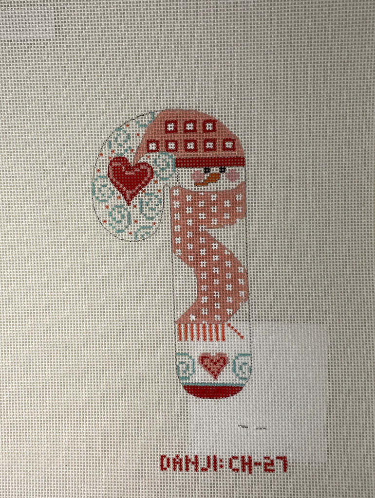 * Danji CH27 Snowman Blue Swirls Candy Cane