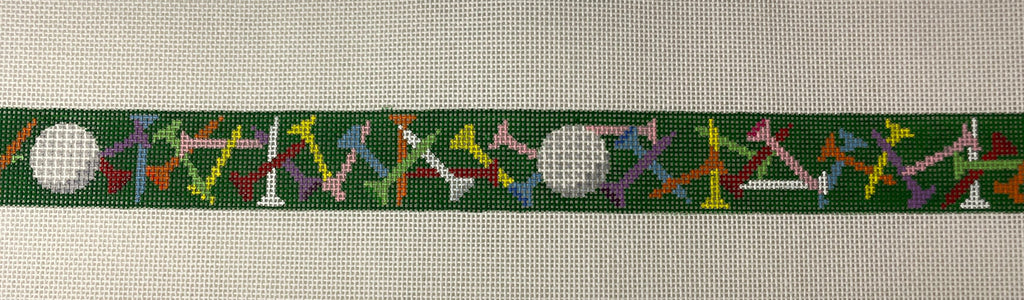 Susan Roberts Needlepoint MH3523 Golf Balls and Tee's Belt