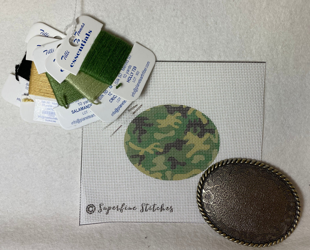 Superfine Stitches Buckle Kit- Green Camo