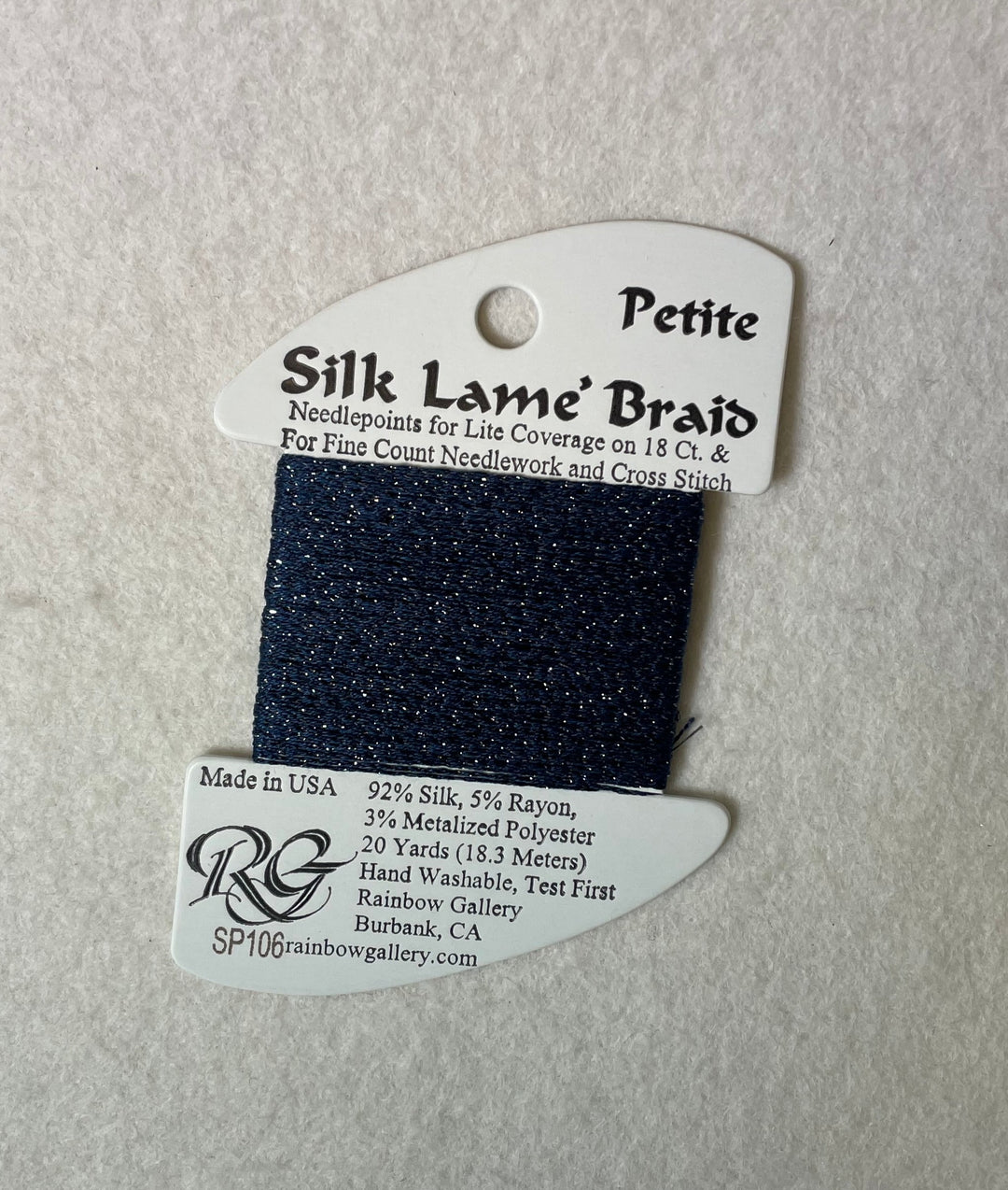Petite Silk Lame Braid SP106 Dark Denim