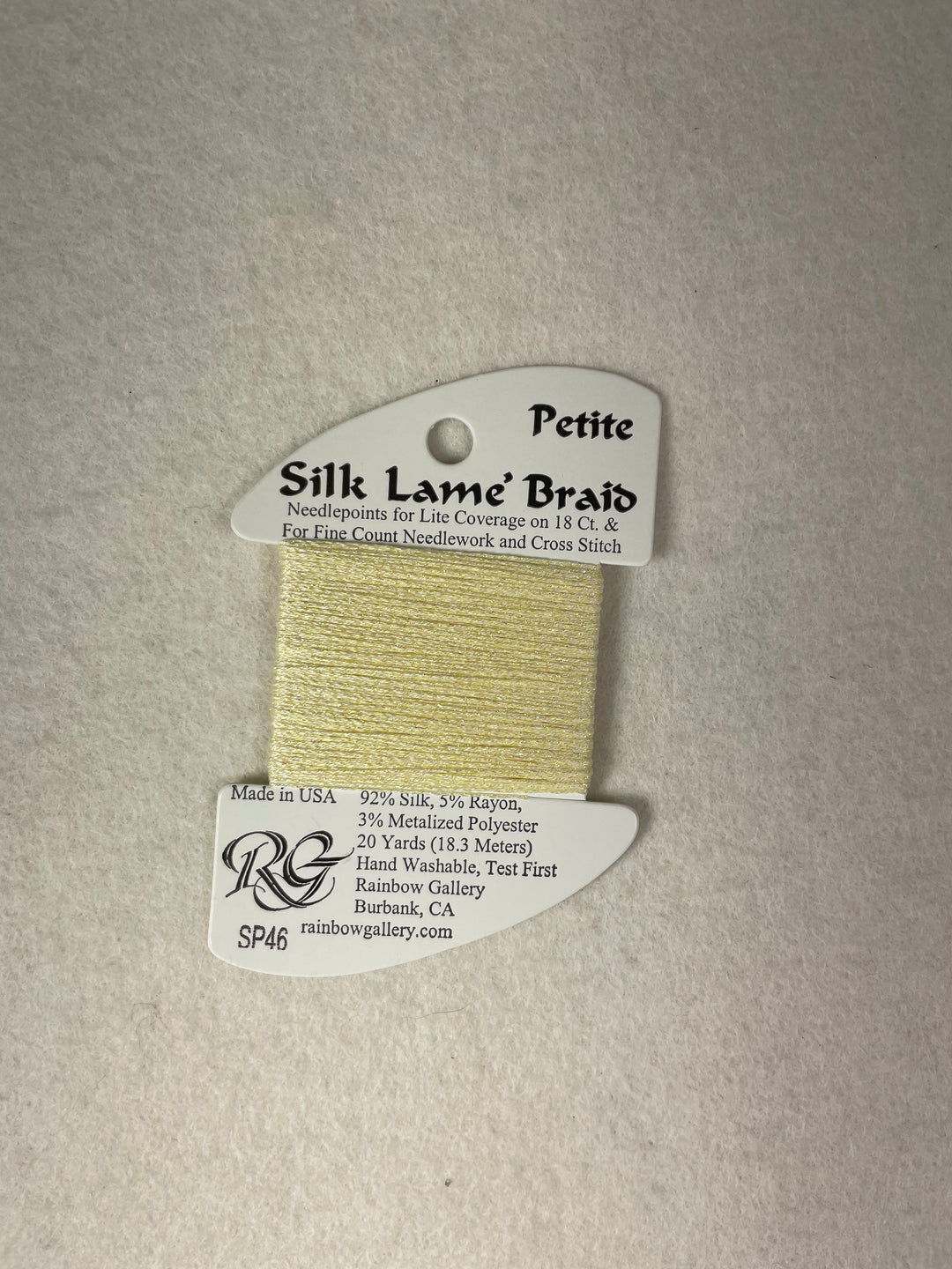 Petite Silk Lame Braid SP46 Lemon Mist